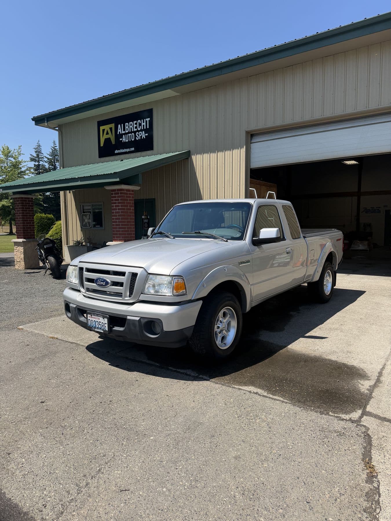 Silver Ford Ranger after a full detail in Whatcom County, WA