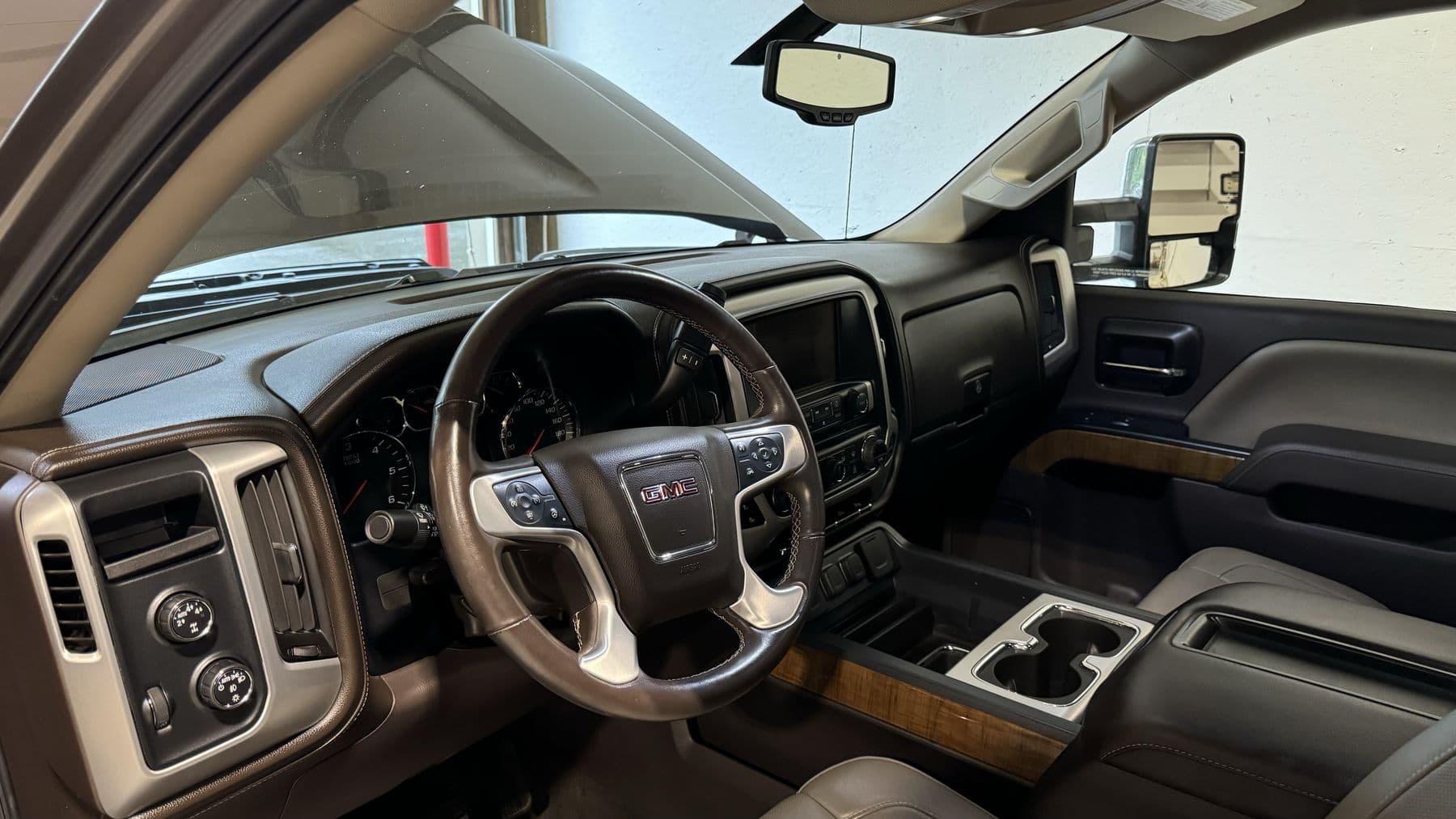 GMC Sierra truck cabin after a full interior detail in Whatcom County, WA