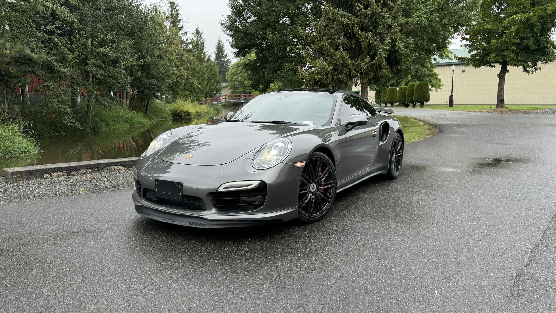 Grey Porsche 911 Turbo detailed and coated at Albrecht Auto Spa in Ferndale, WA