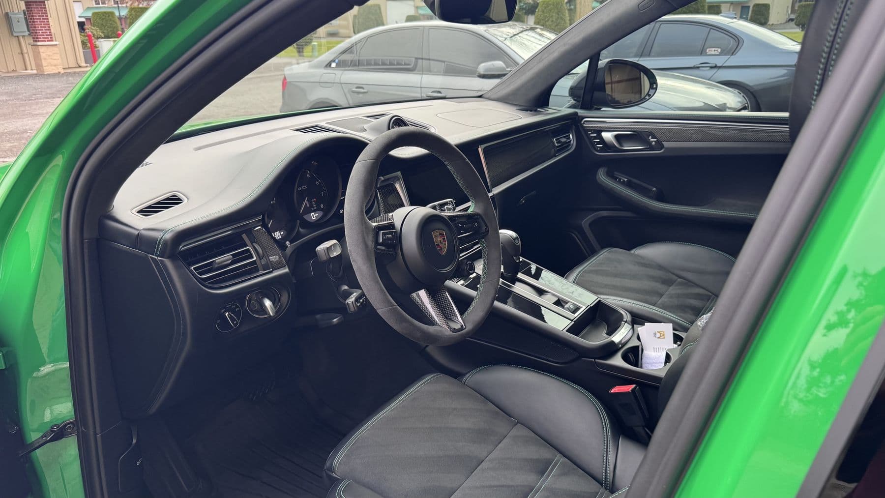 Porsche Macan GTS cabin after a full interior detail, Whatcom County WA
