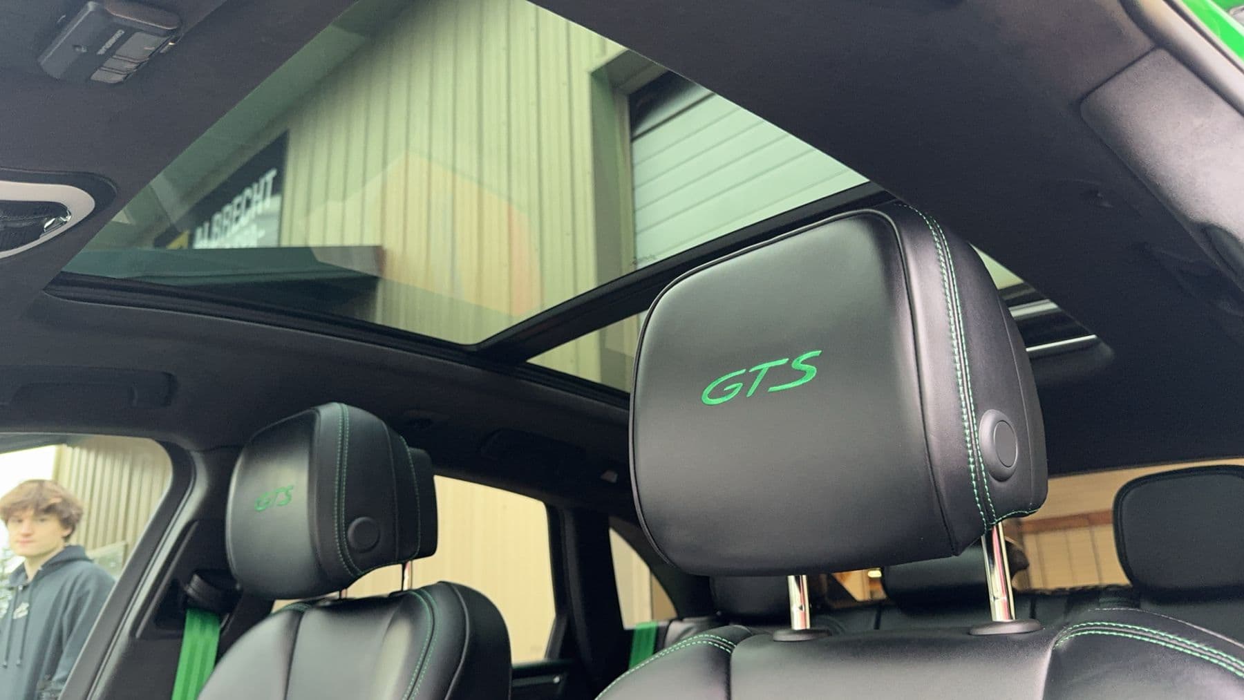 Porsche Macan GTS leather seats cleaned and conditioned at Albrecht Auto Spa in Ferndale, WA